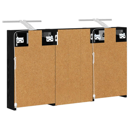 Badkamerkastenset 3 pcs 90 x 10,5 x 50 cm Bewerkt hout