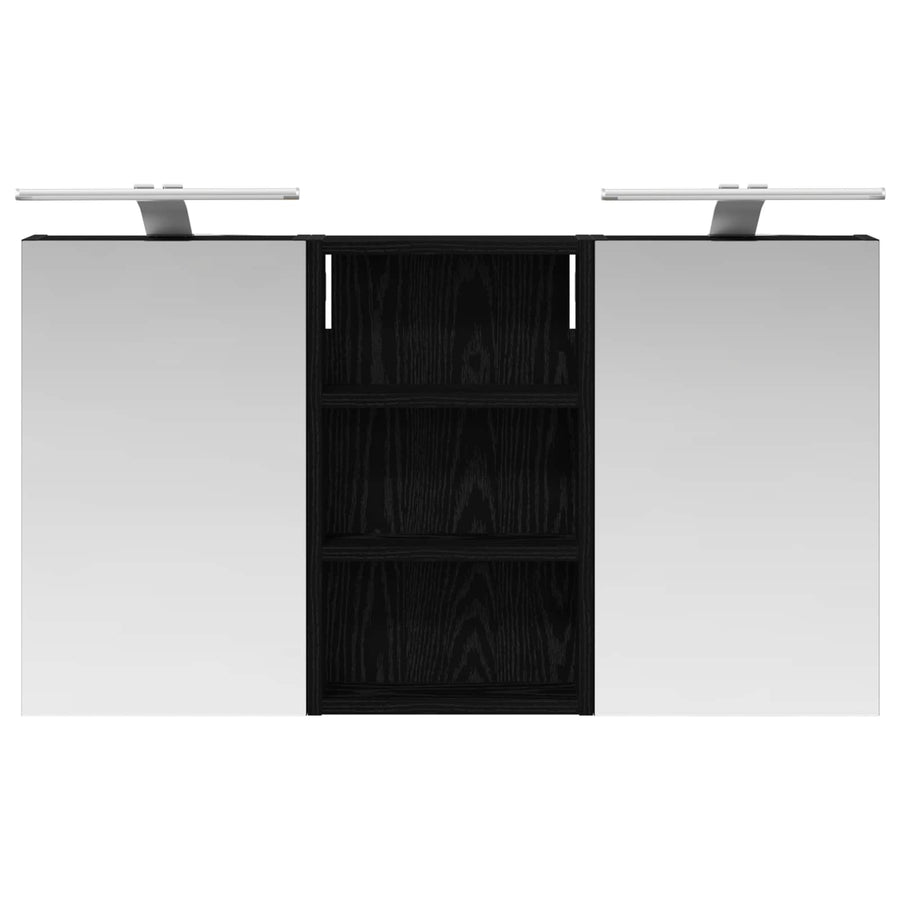 Badkamerkastenset 3 pcs 90 x 10,5 x 50 cm Bewerkt hout