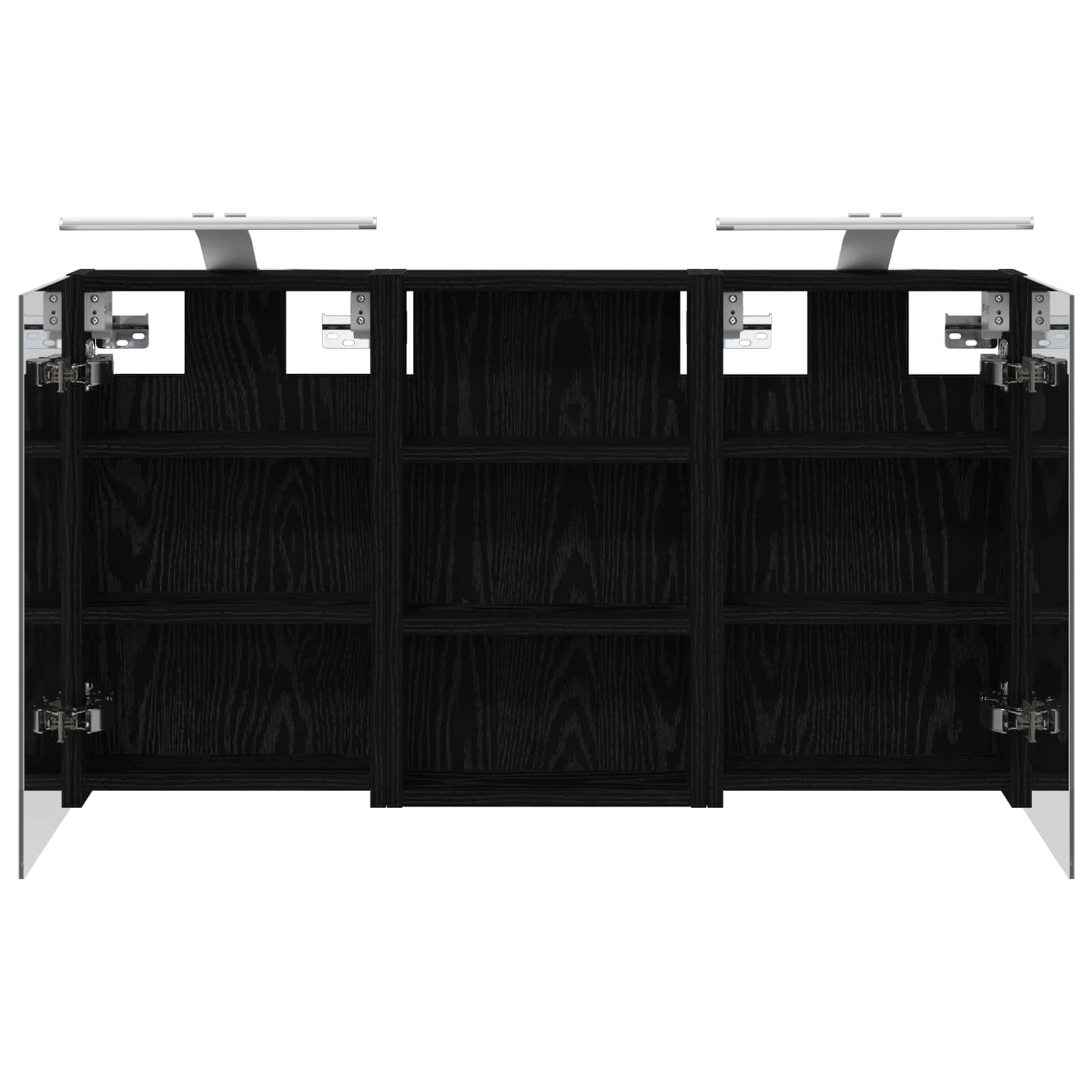 Badkamerkastenset 3 pcs 90 x 10,5 x 50 cm Bewerkt hout
