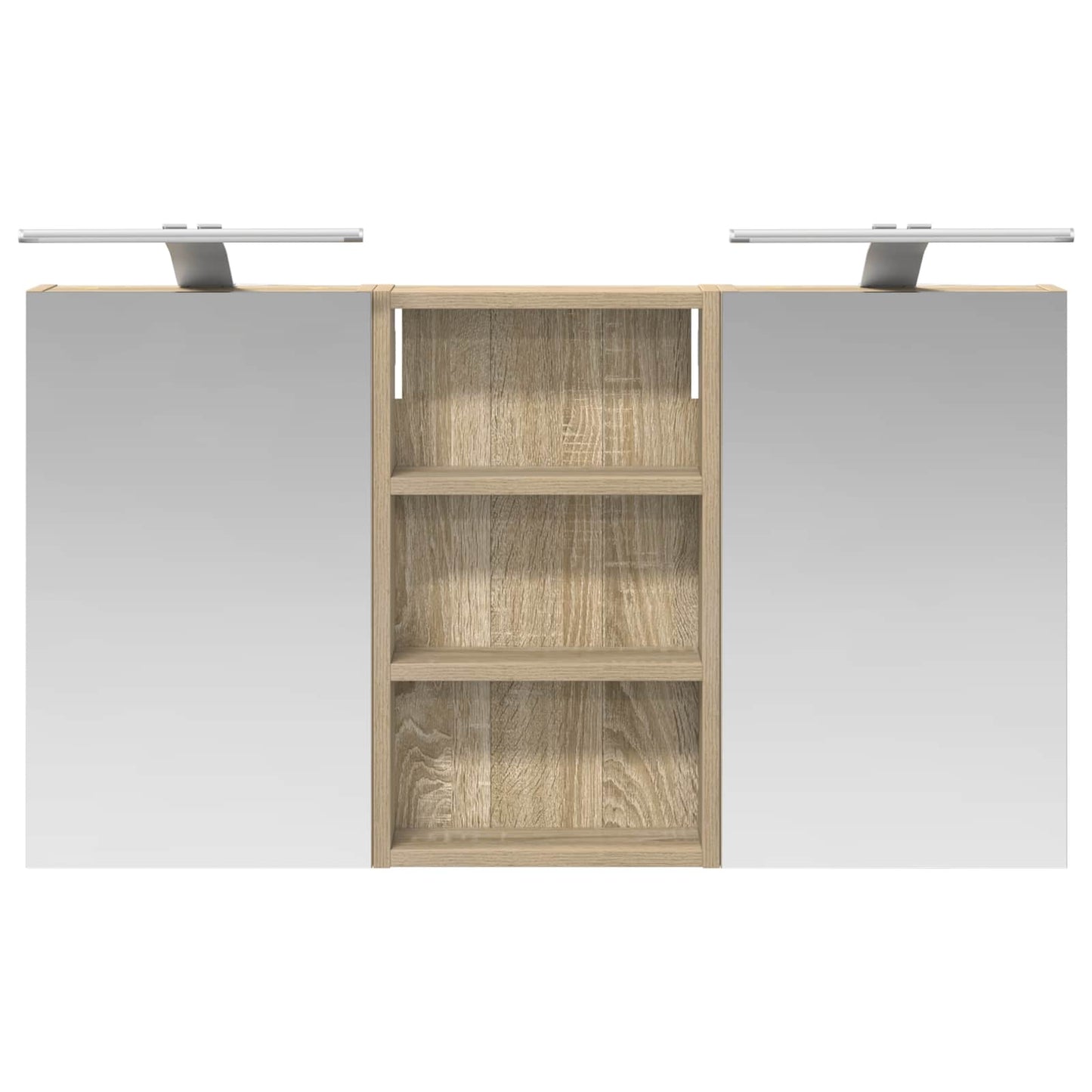 Badkamerkastenset 3 pcs 90 x 10,5 x 50 cm Bewerkt hout