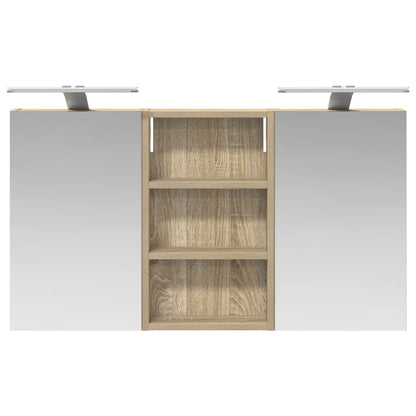 Badkamerkastenset 3 pcs 90 x 10,5 x 50 cm Bewerkt hout