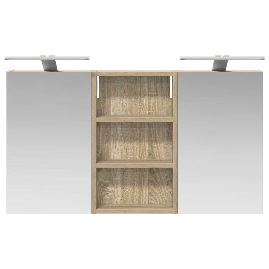 Badkamerkastenset 3 pcs 90 x 10,5 x 50 cm Bewerkt hout