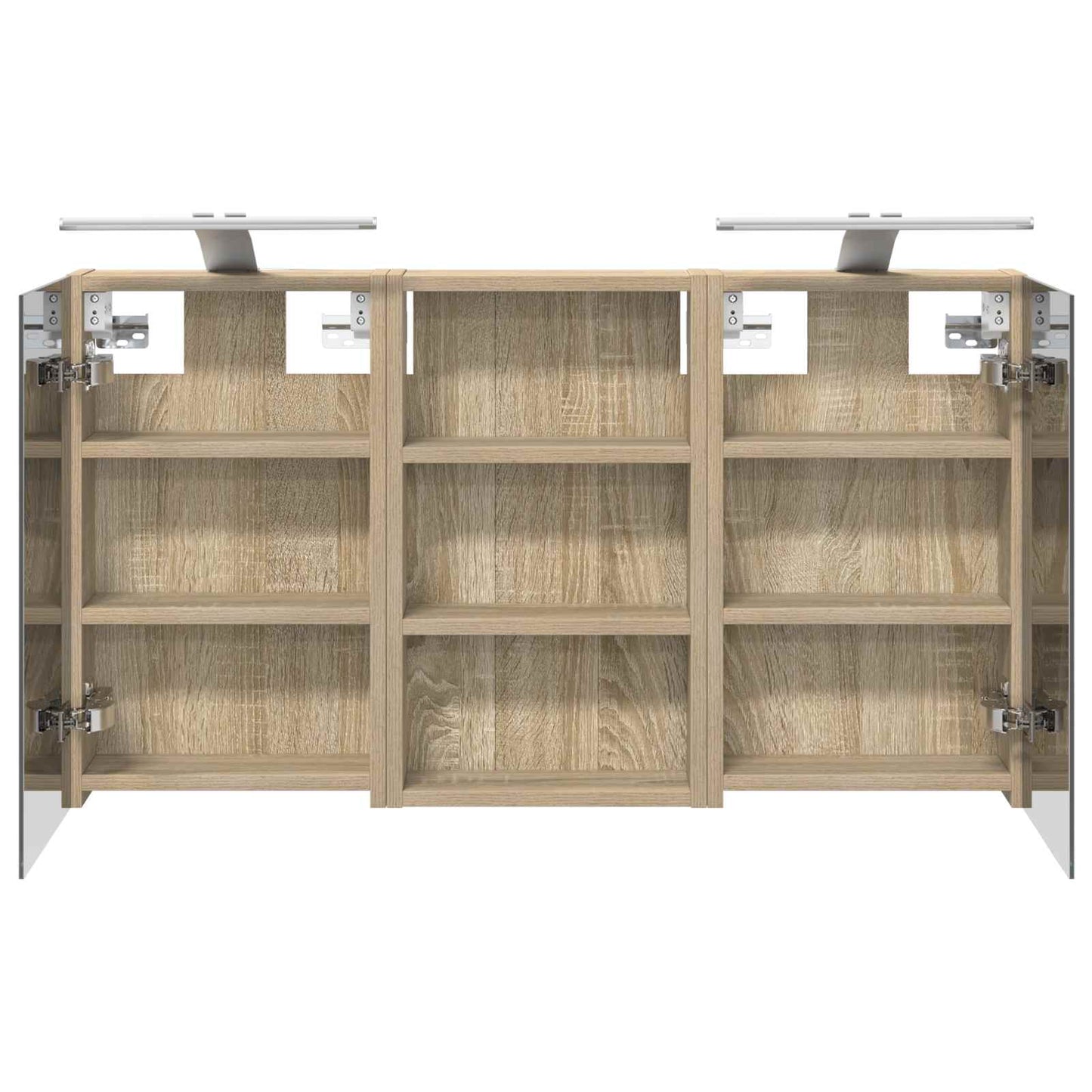 Badkamerkastenset 3 pcs 90 x 10,5 x 50 cm Bewerkt hout