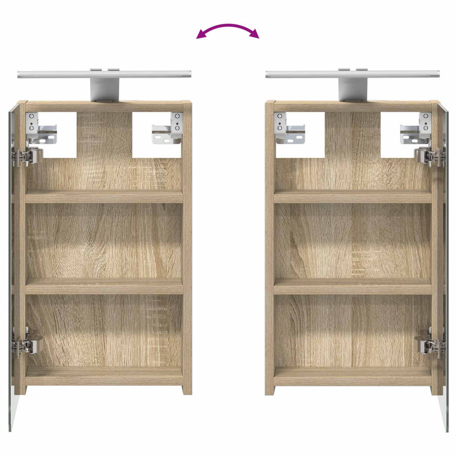 Badkamerkastenset 3 pcs 90 x 10,5 x 50 cm Bewerkt hout