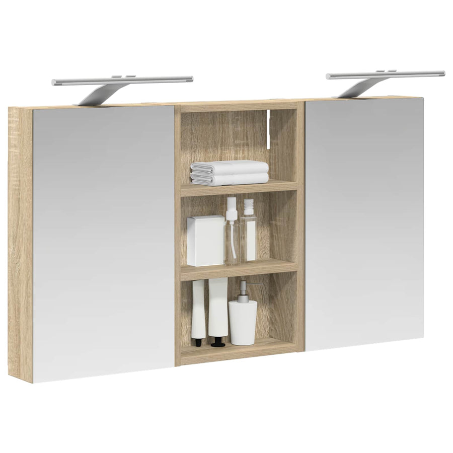 Badkamerkastenset 3 pcs 90 x 10,5 x 50 cm Bewerkt hout