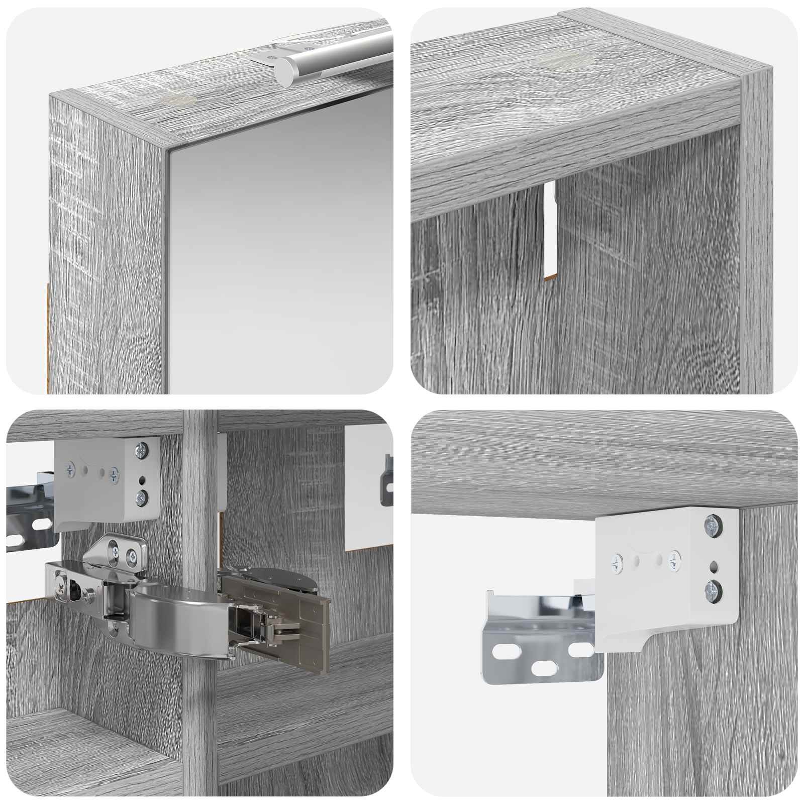 Badkamerkastenset 3 pcs 90 x 10,5 x 50 cm Bewerkt hout