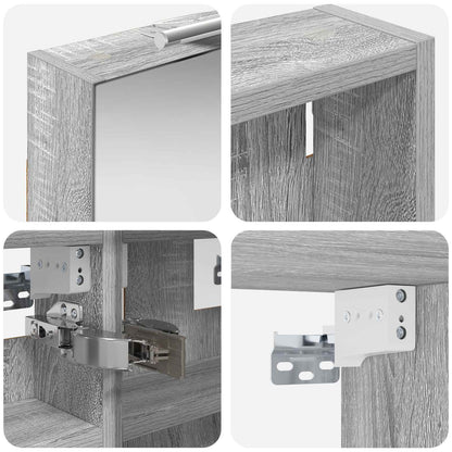 Badkamerkastenset 3 pcs 90 x 10,5 x 50 cm Bewerkt hout