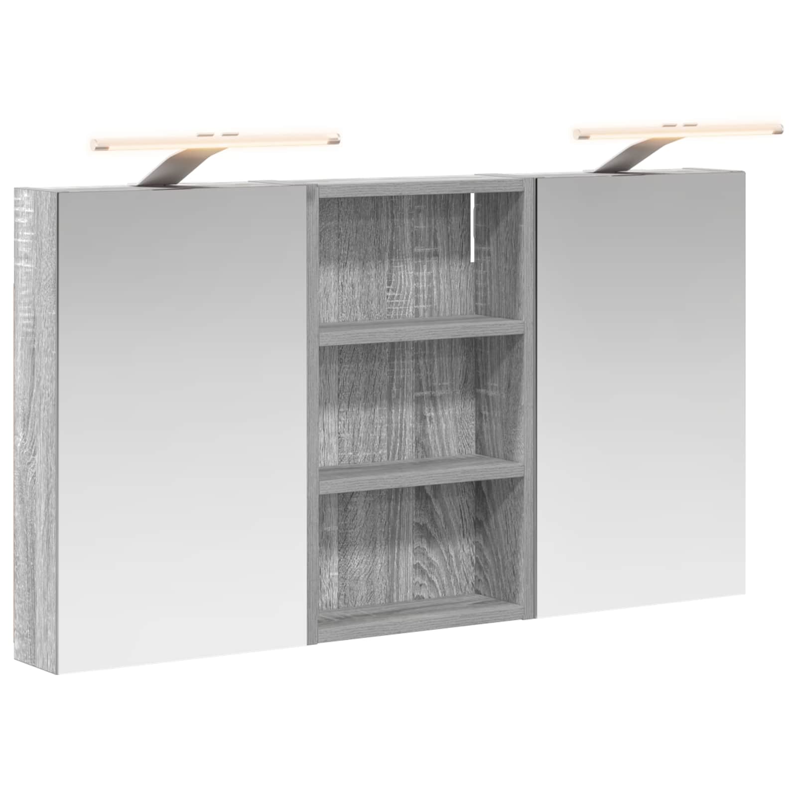 Badkamerkastenset 3 pcs 90 x 10,5 x 50 cm Bewerkt hout