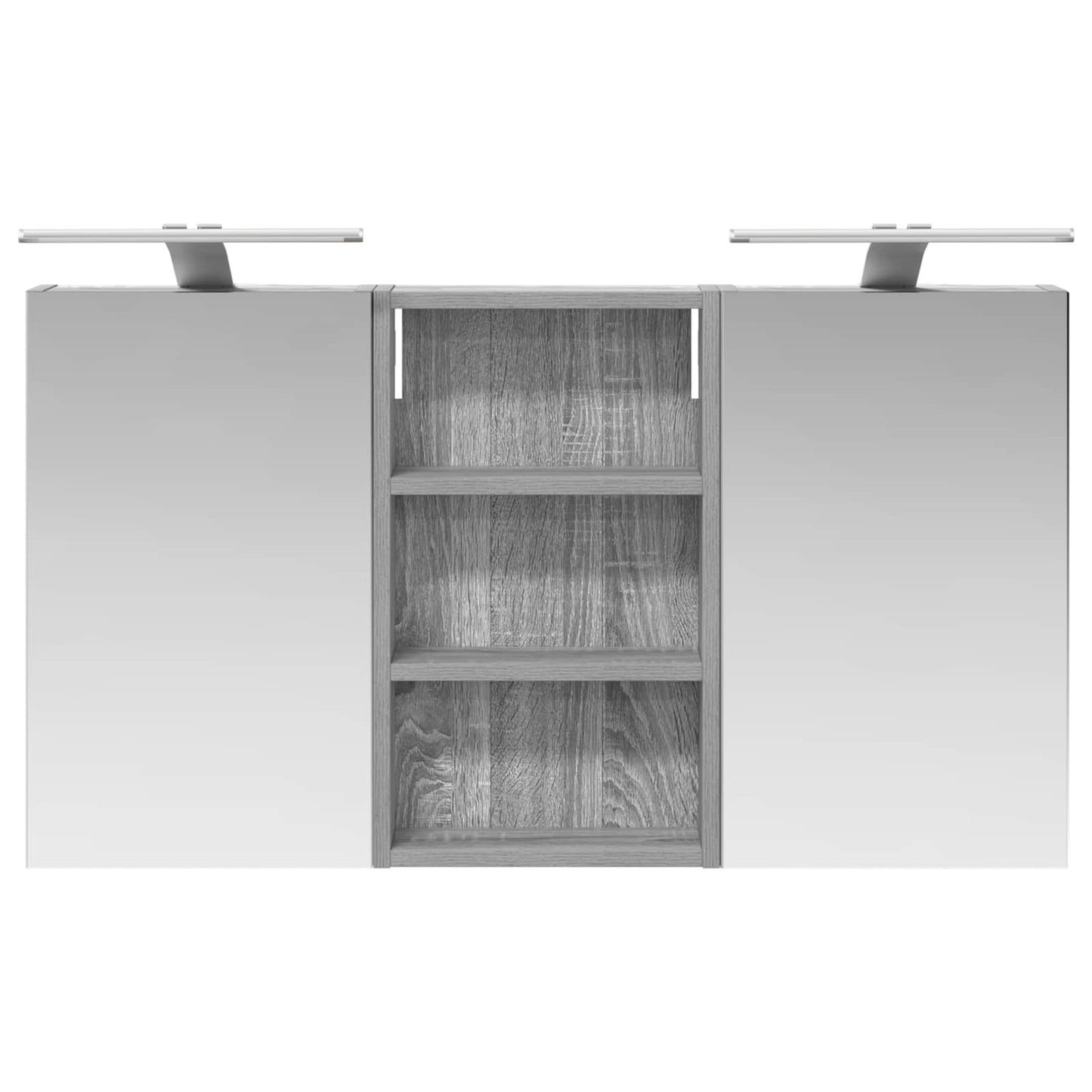 Badkamerkastenset 3 pcs 90 x 10,5 x 50 cm Bewerkt hout