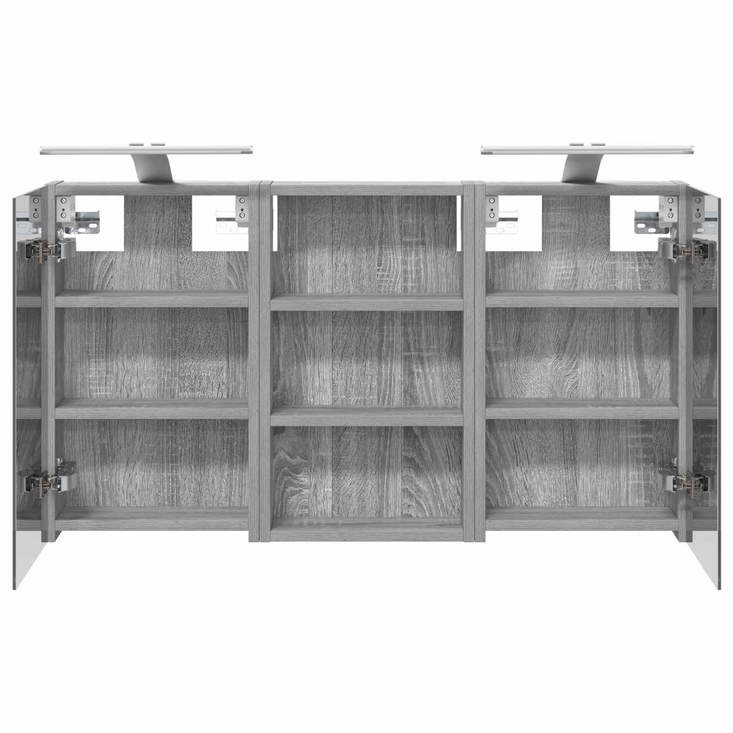 Badkamerkastenset 3 pcs 90 x 10,5 x 50 cm Bewerkt hout