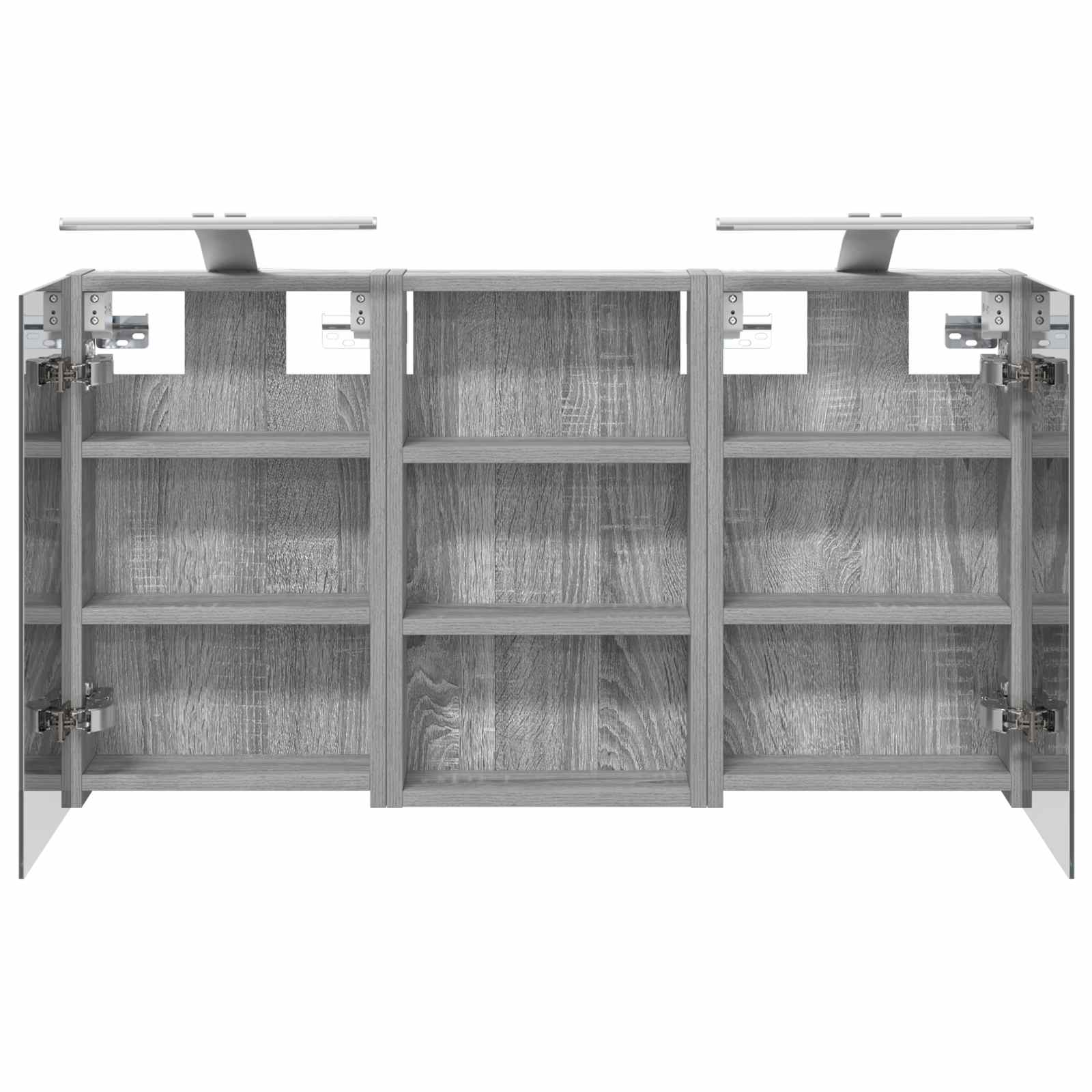 Badkamerkastenset 3 pcs 90 x 10,5 x 50 cm Bewerkt hout