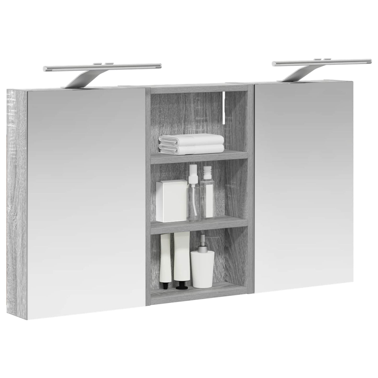 Badkamerkastenset 3 pcs 90 x 10,5 x 50 cm Bewerkt hout