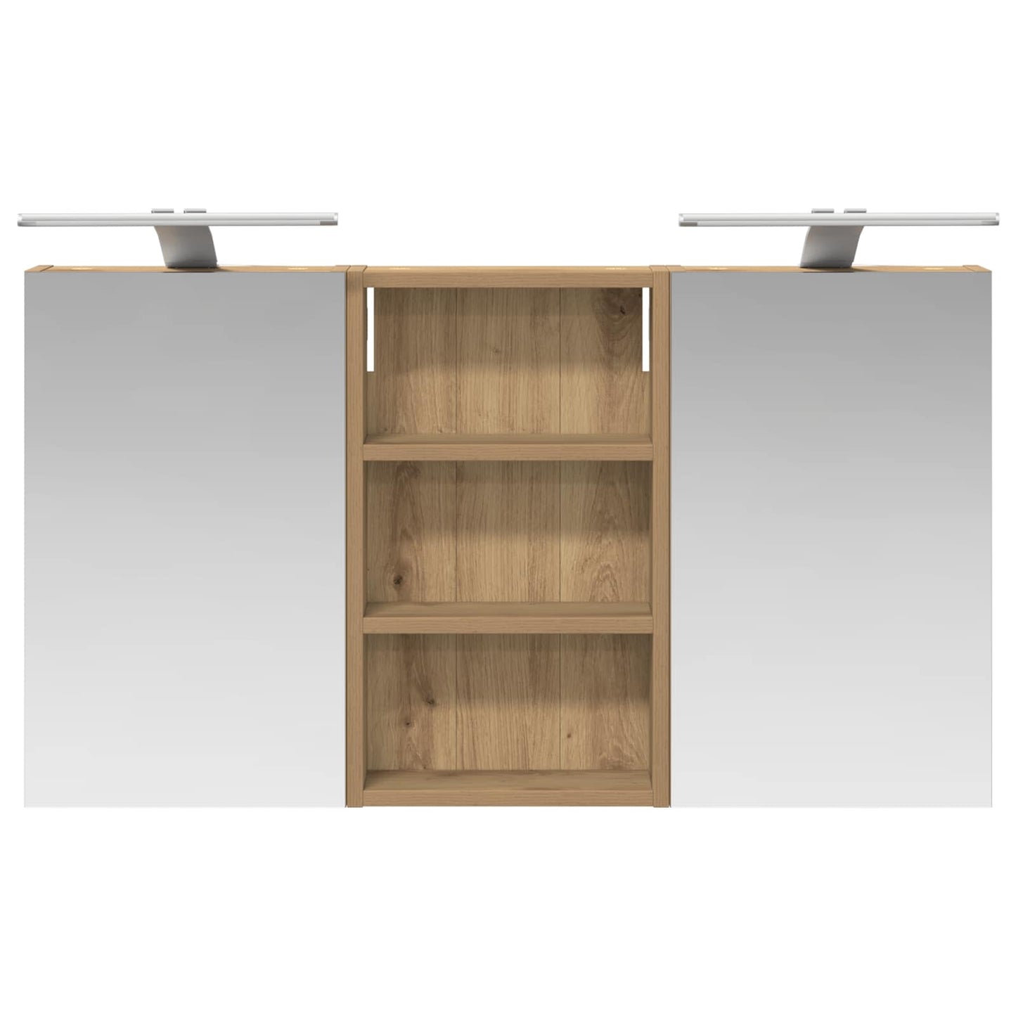 Badkamerkastenset 3 pcs 90 x 10,5 x 50 cm Bewerkt hout