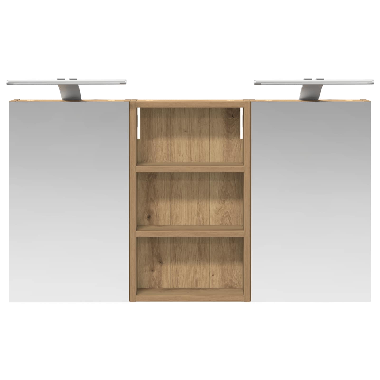 Badkamerkastenset 3 pcs 90 x 10,5 x 50 cm Bewerkt hout