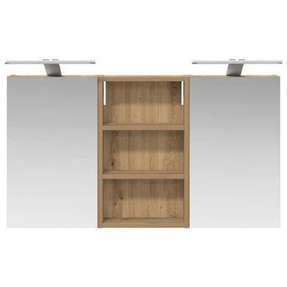 Badkamerkastenset 3 pcs 90 x 10,5 x 50 cm Bewerkt hout
