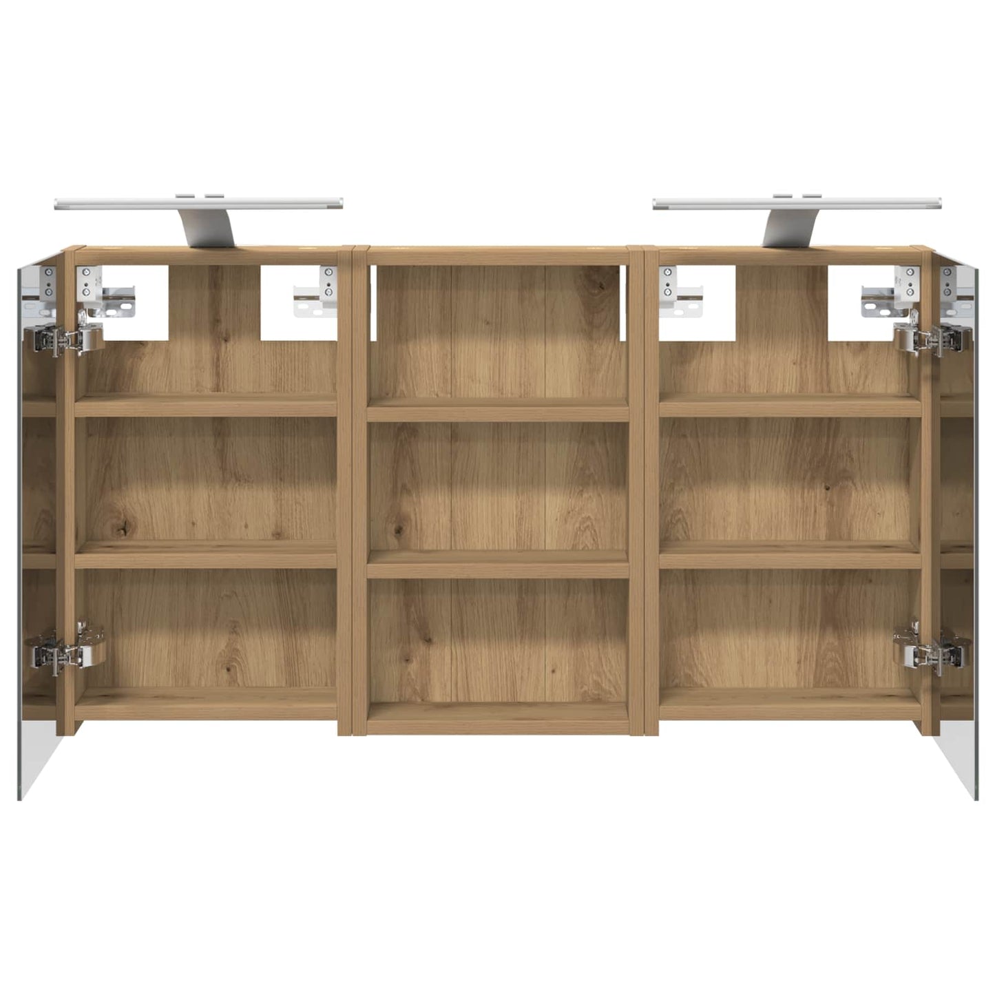 Badkamerkastenset 3 pcs 90 x 10,5 x 50 cm Bewerkt hout