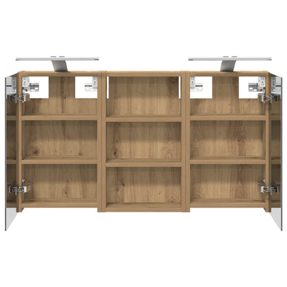Badkamerkastenset 3 pcs 90 x 10,5 x 50 cm Bewerkt hout