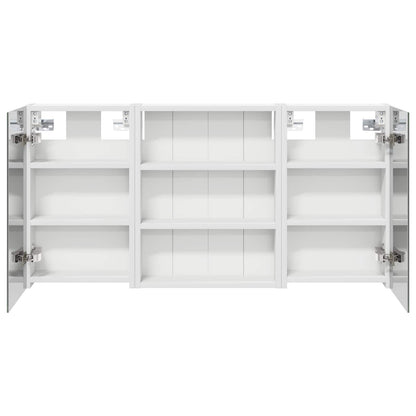 Badkamerkastenset 3 pcs 100 x 10,5 x 50 cm Bewerkt hout