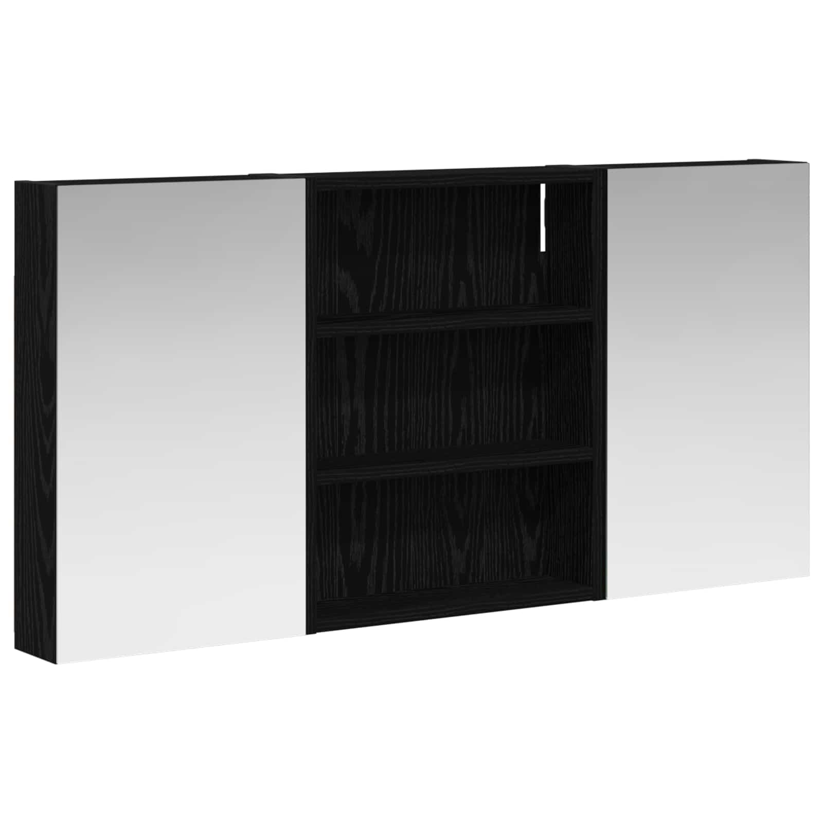 Badkamerkastenset 3 pcs 100 x 10,5 x 50 cm Bewerkt hout