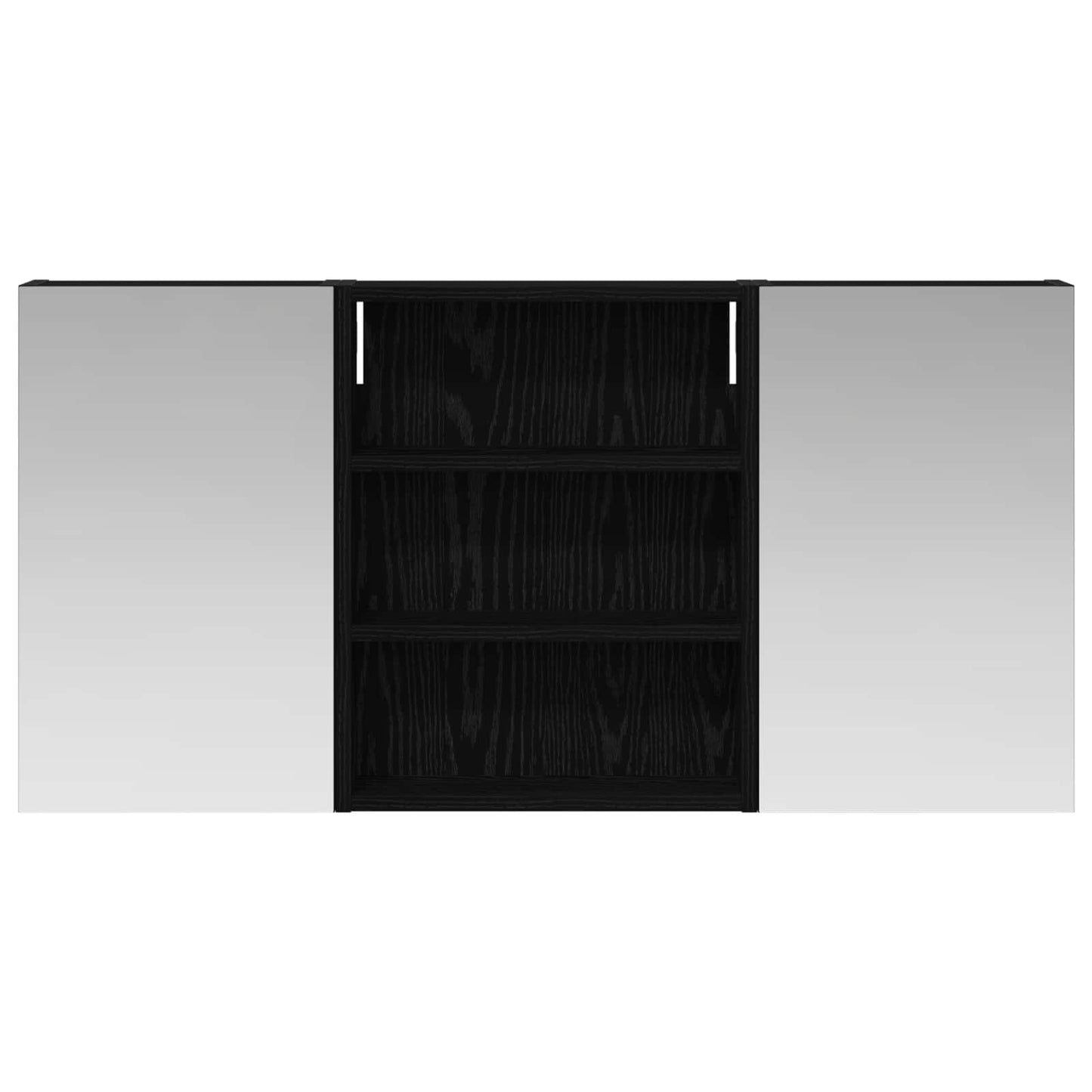 Badkamerkastenset 3 pcs 100 x 10,5 x 50 cm Bewerkt hout