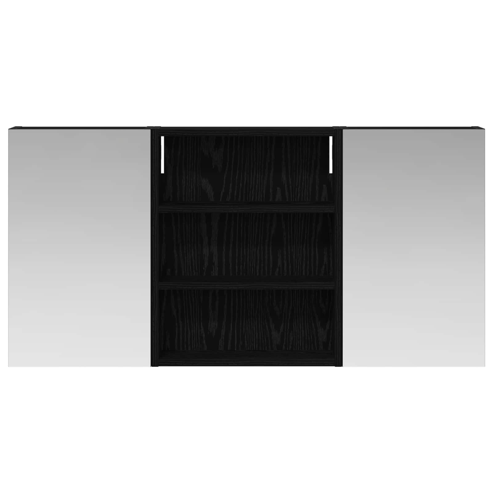Badkamerkastenset 3 pcs 100 x 10,5 x 50 cm Bewerkt hout