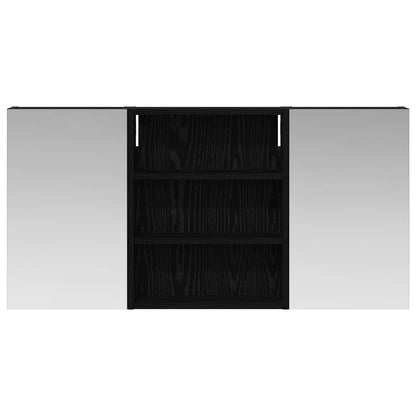 Badkamerkastenset 3 pcs 100 x 10,5 x 50 cm Bewerkt hout