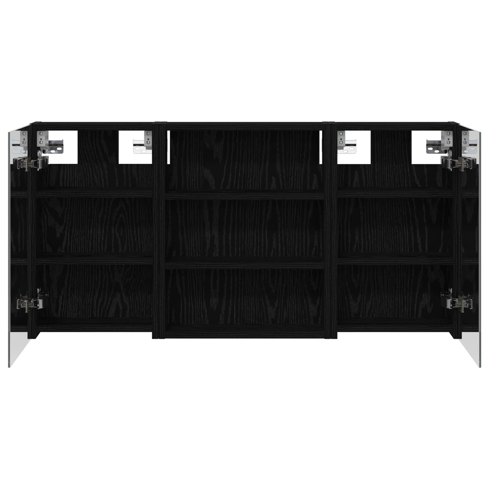 Badkamerkastenset 3 pcs 100 x 10,5 x 50 cm Bewerkt hout