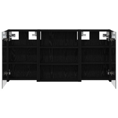 Badkamerkastenset 3 pcs 100 x 10,5 x 50 cm Bewerkt hout