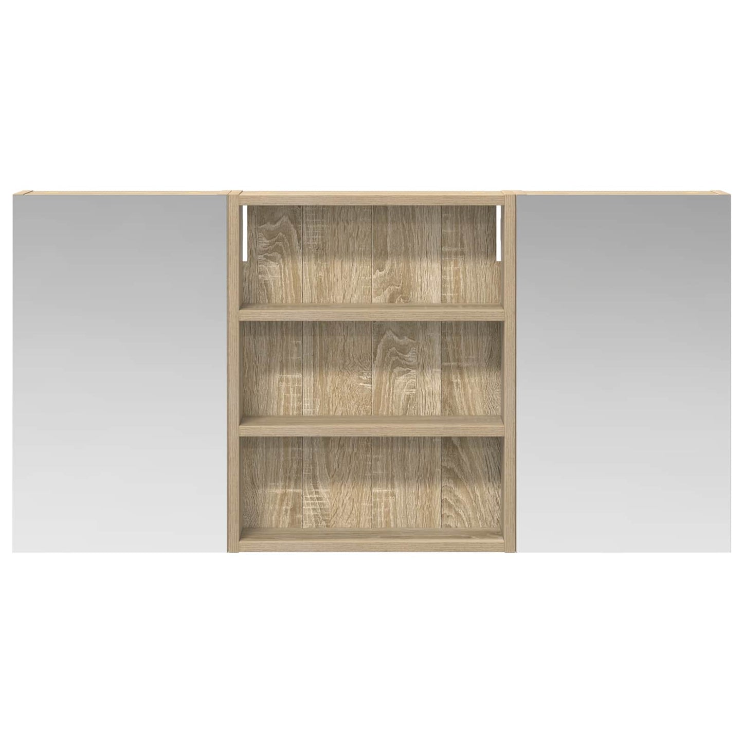 Badkamerkastenset 3 pcs 100 x 10,5 x 50 cm Bewerkt hout