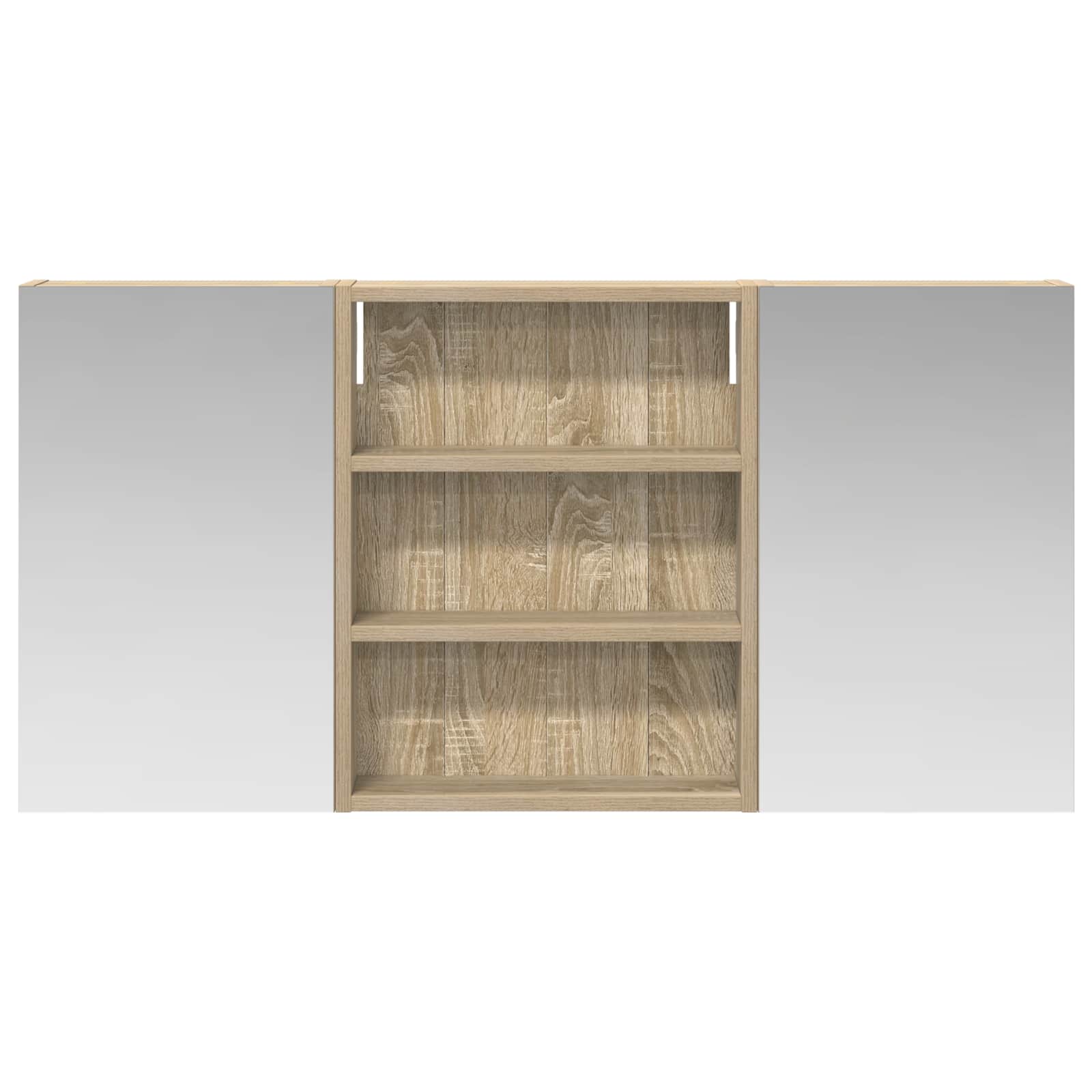 Badkamerkastenset 3 pcs 100 x 10,5 x 50 cm Bewerkt hout