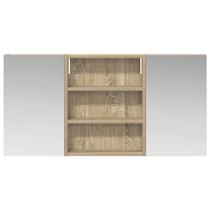 Badkamerkastenset 3 pcs 100 x 10,5 x 50 cm Bewerkt hout
