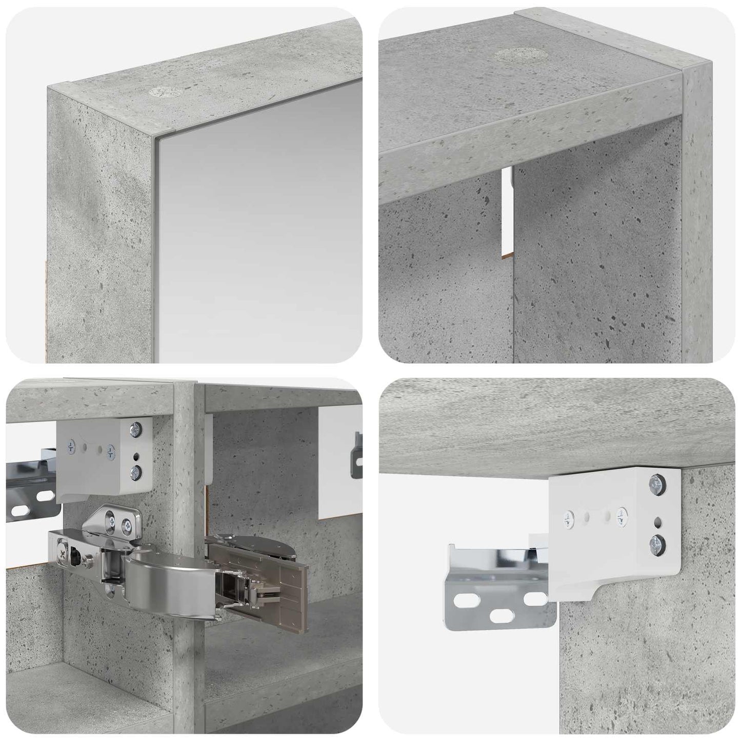 Badkamerkastenset 3 pcs 100 x 10,5 x 50 cm Bewerkt hout
