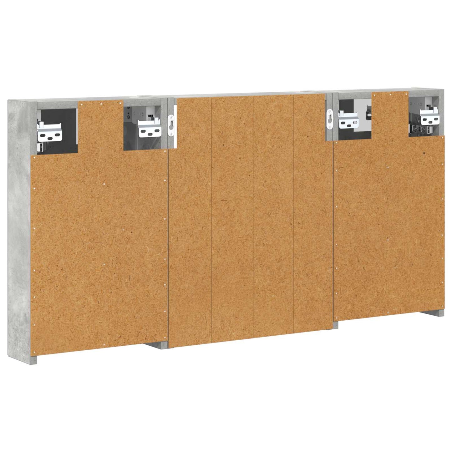Badkamerkastenset 3 pcs 100 x 10,5 x 50 cm Bewerkt hout