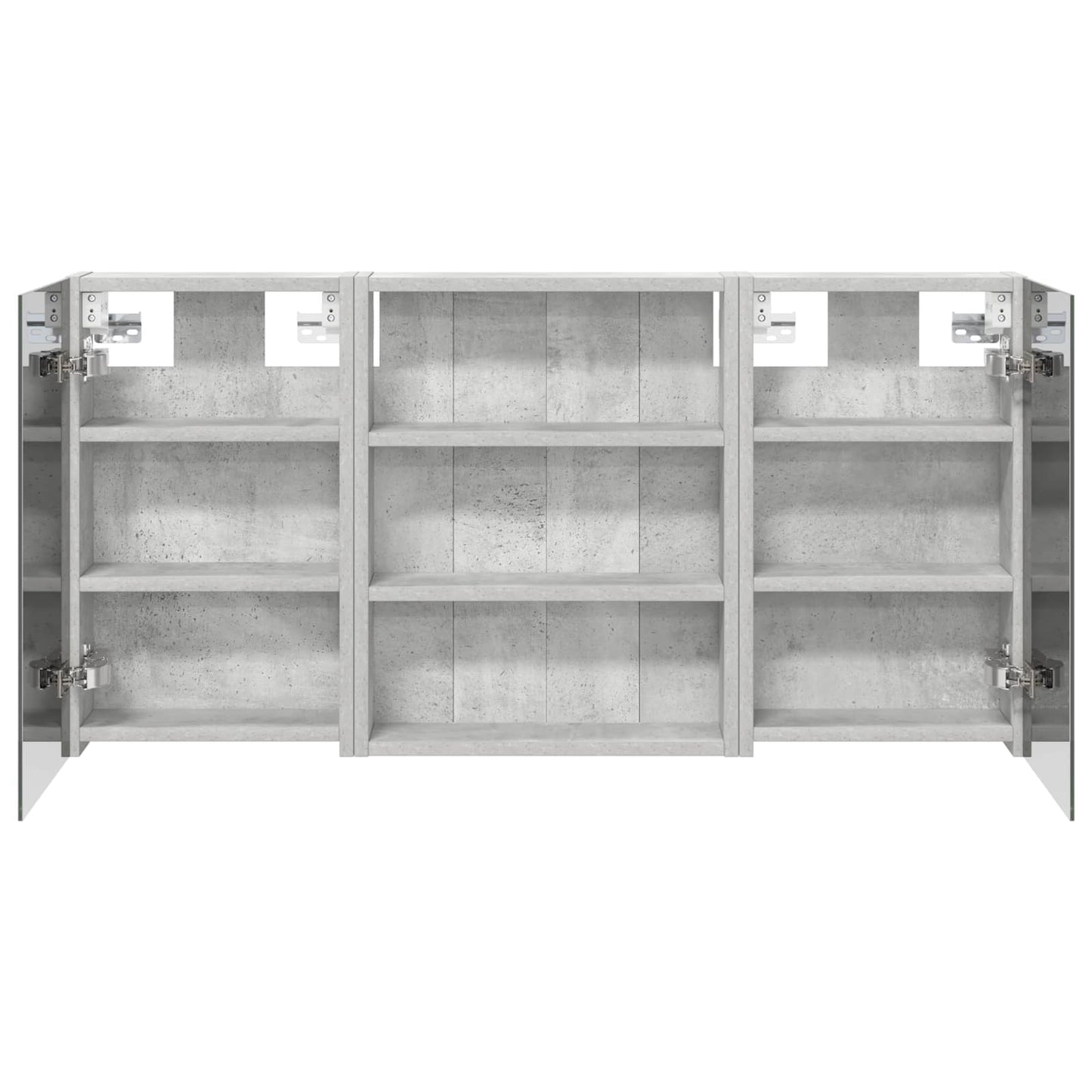 Badkamerkastenset 3 pcs 100 x 10,5 x 50 cm Bewerkt hout