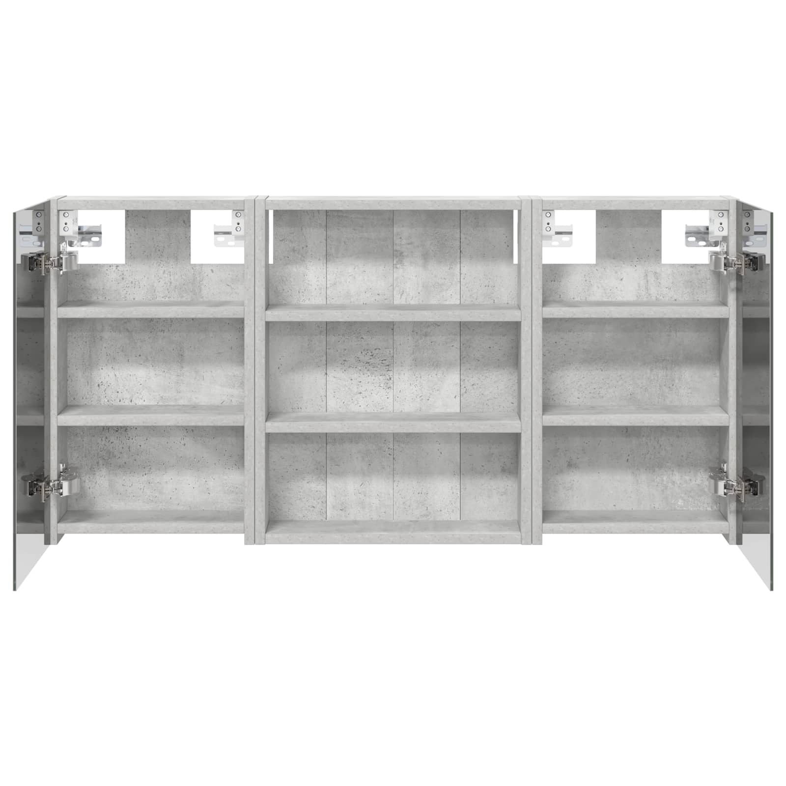 Badkamerkastenset 3 pcs 100 x 10,5 x 50 cm Bewerkt hout