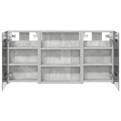 Badkamerkastenset 3 pcs 100 x 10,5 x 50 cm Bewerkt hout