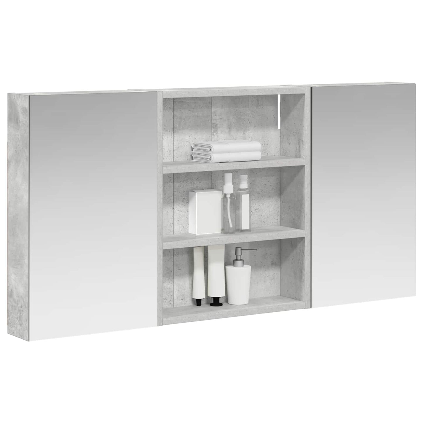Badkamerkastenset 3 pcs 100 x 10,5 x 50 cm Bewerkt hout