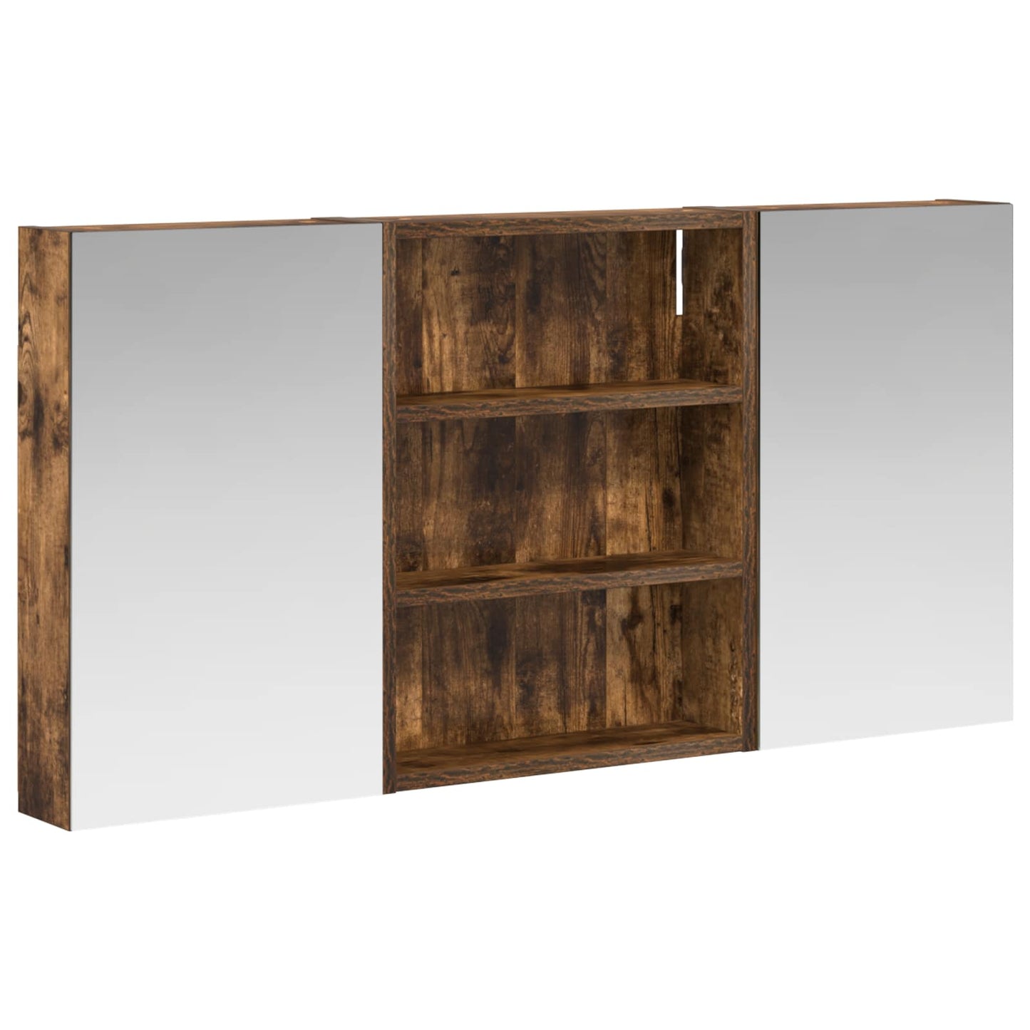 Badkamerkastenset 3 pcs 100 x 10,5 x 50 cm Bewerkt hout