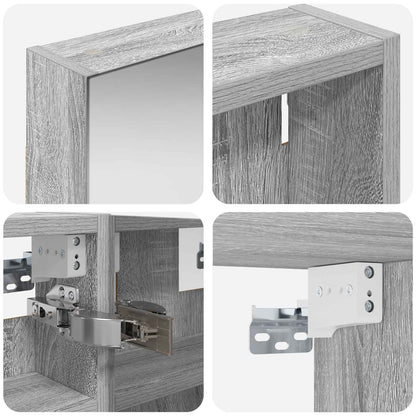 Badkamerkastenset 3 pcs 100 x 10,5 x 50 cm Bewerkt hout