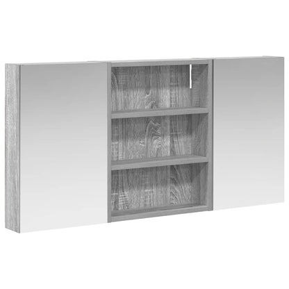 Badkamerkastenset 3 pcs 100 x 10,5 x 50 cm Bewerkt hout