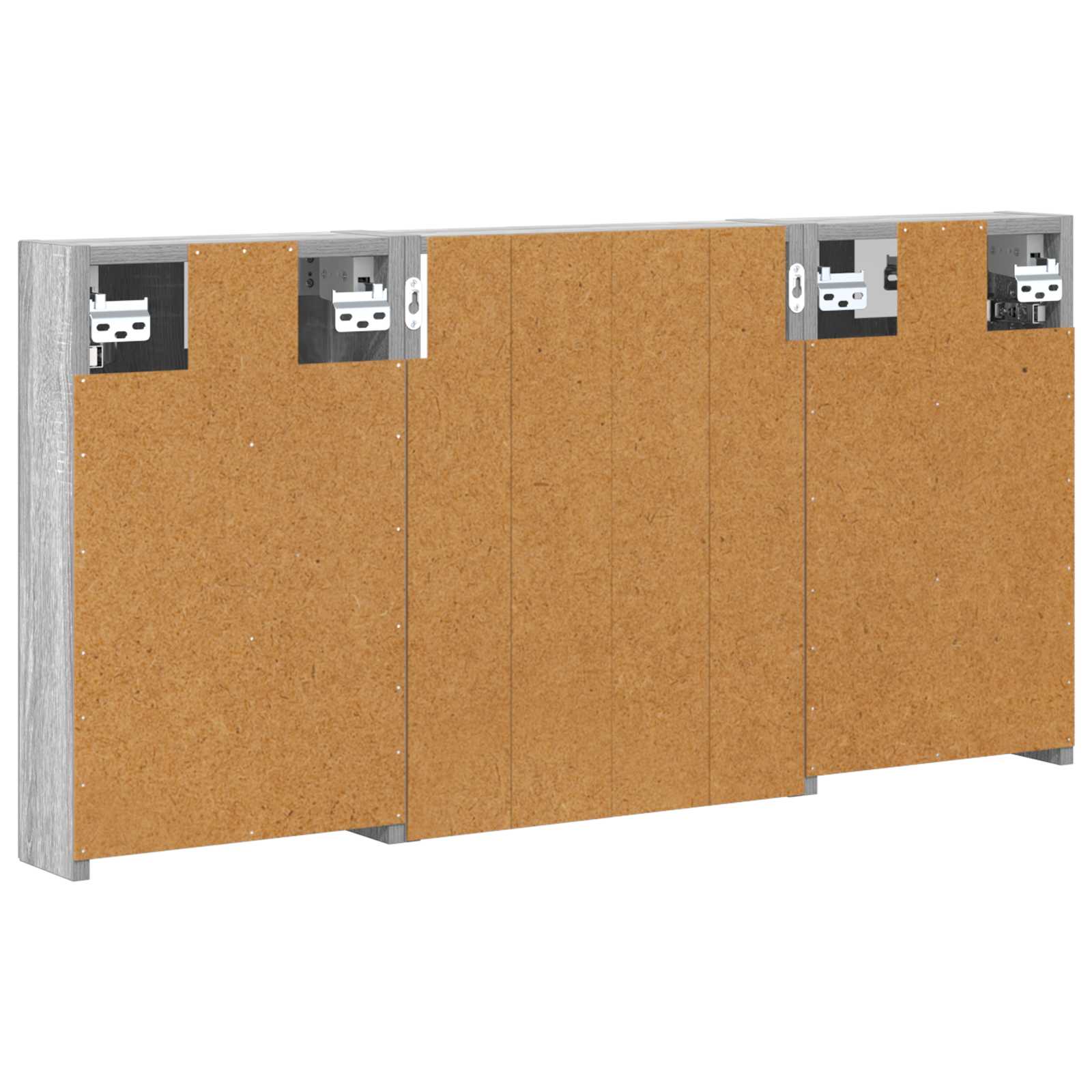 Badkamerkastenset 3 pcs 100 x 10,5 x 50 cm Bewerkt hout