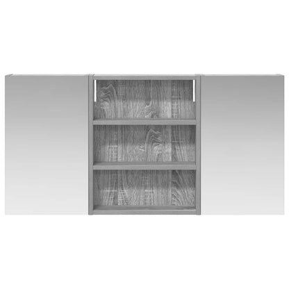 Badkamerkastenset 3 pcs 100 x 10,5 x 50 cm Bewerkt hout