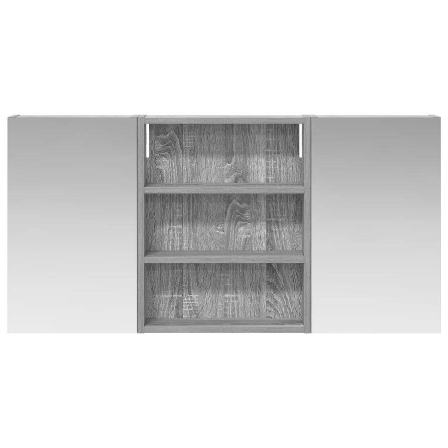 Badkamerkastenset 3 pcs 100 x 10,5 x 50 cm Bewerkt hout