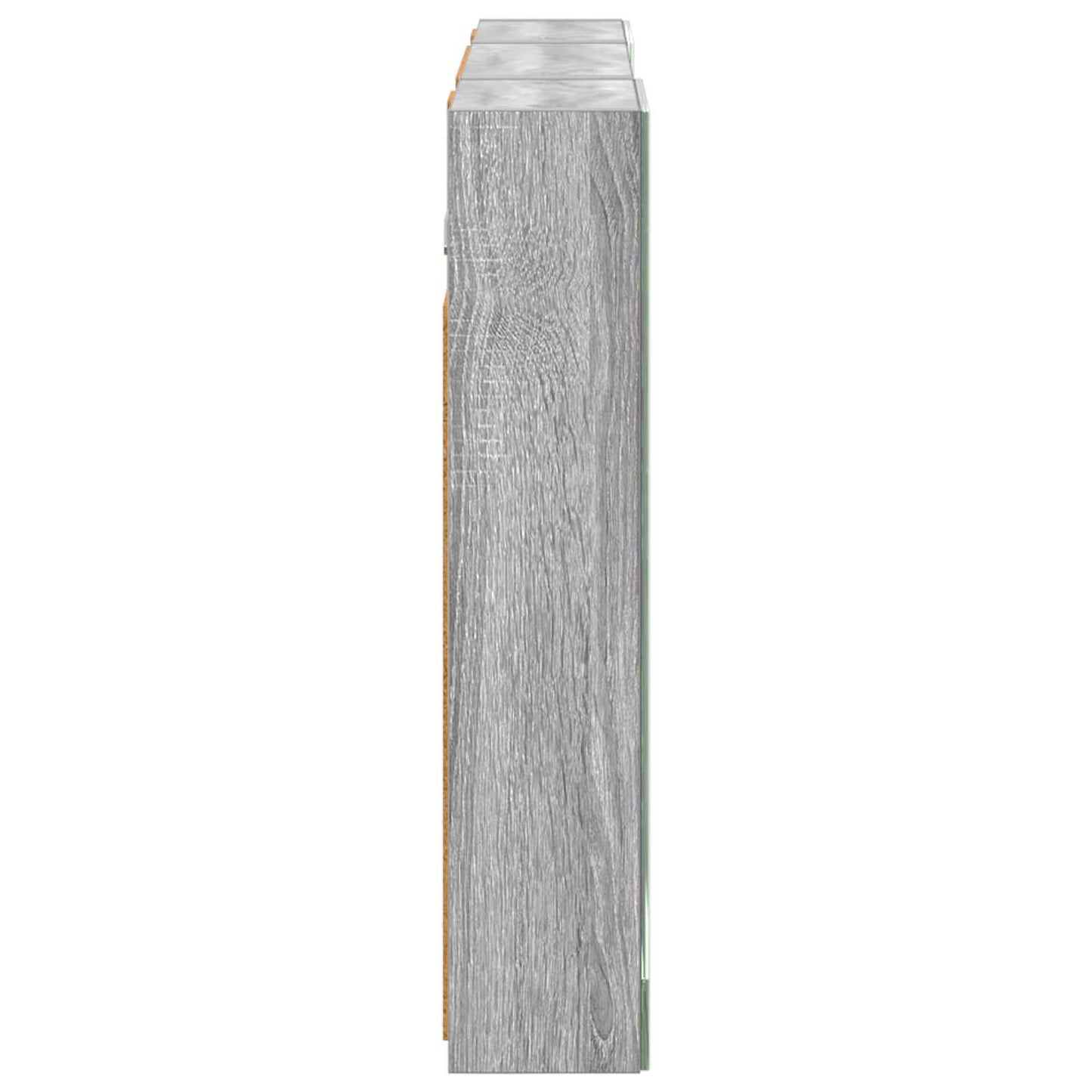 Badkamerkastenset 3 pcs 100 x 10,5 x 50 cm Bewerkt hout