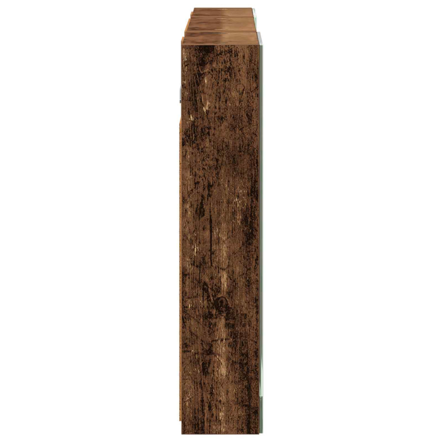 Badkamerkastenset 3 pcs 100 x 10,5 x 50 cm Bewerkt hout