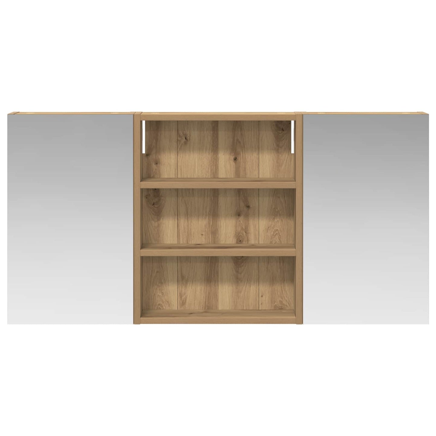 Badkamerkastenset 3 pcs 100 x 10,5 x 50 cm Bewerkt hout
