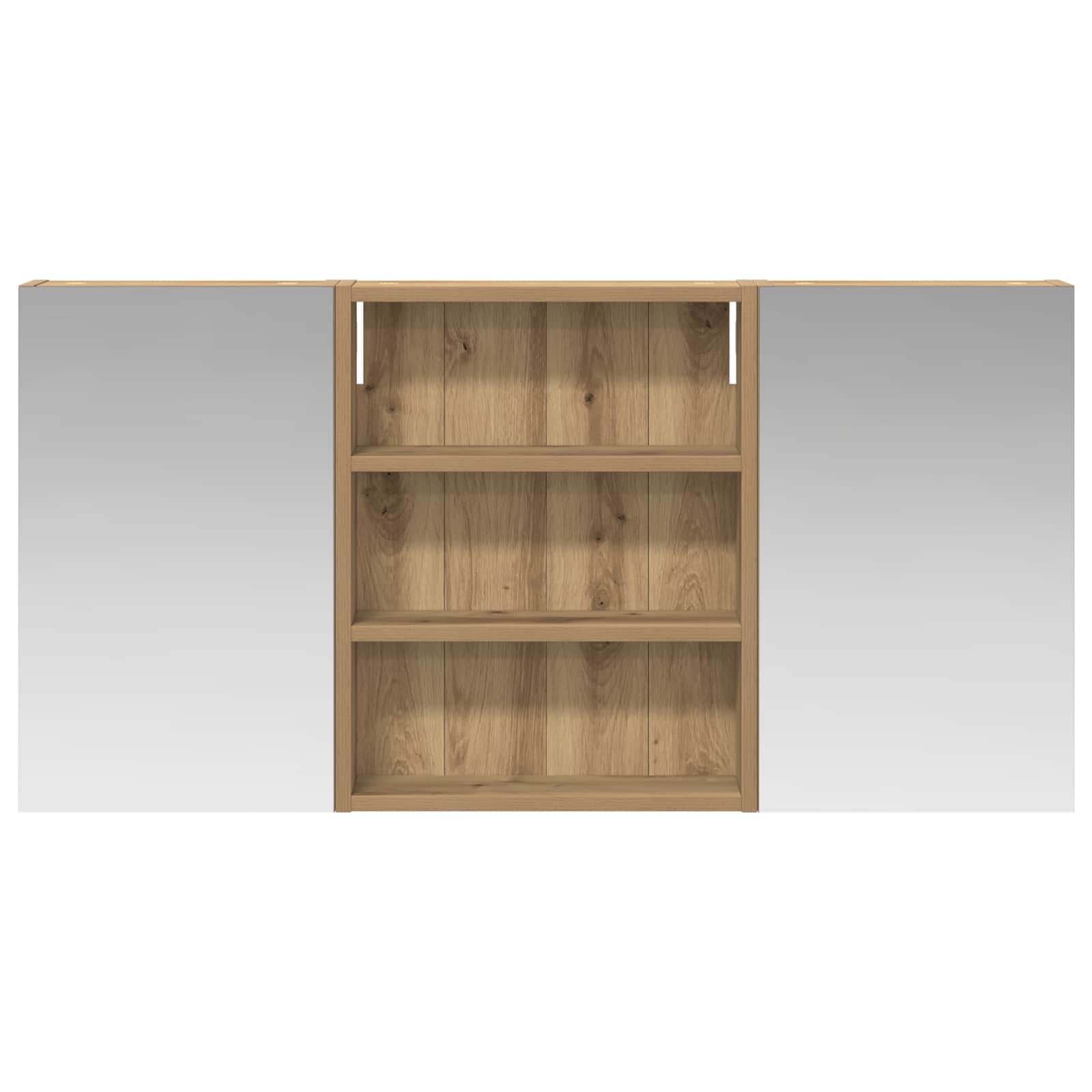 Badkamerkastenset 3 pcs 100 x 10,5 x 50 cm Bewerkt hout