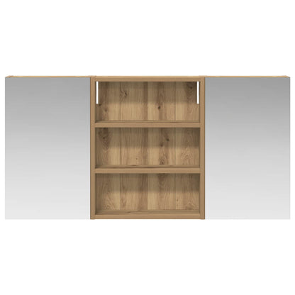 Badkamerkastenset 3 pcs 100 x 10,5 x 50 cm Bewerkt hout