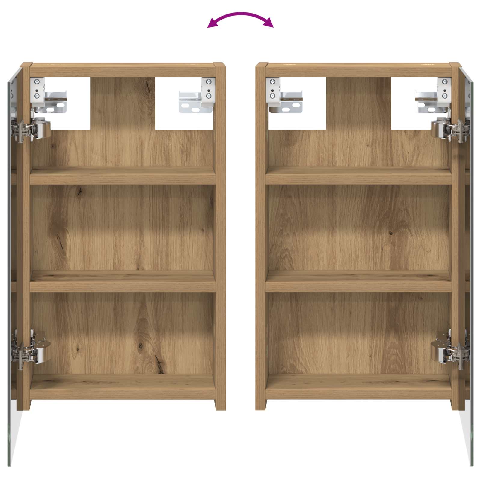 Badkamerkastenset 3 pcs 100 x 10,5 x 50 cm Bewerkt hout