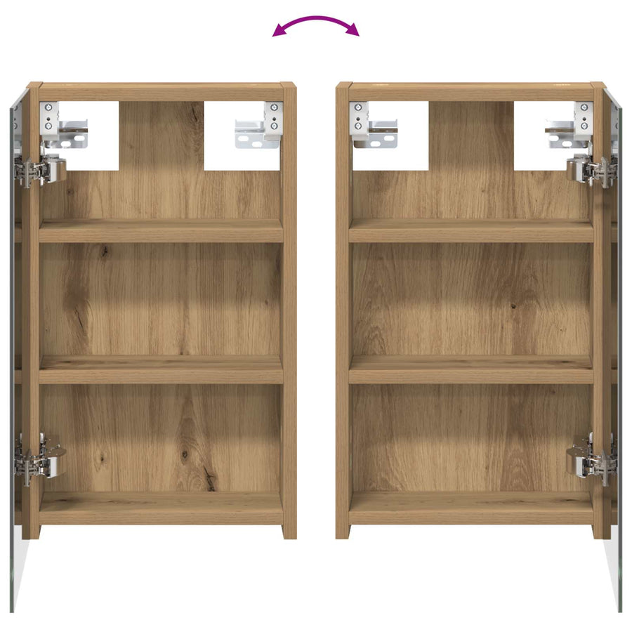 Badkamerkastenset 3 pcs 100 x 10,5 x 50 cm Bewerkt hout